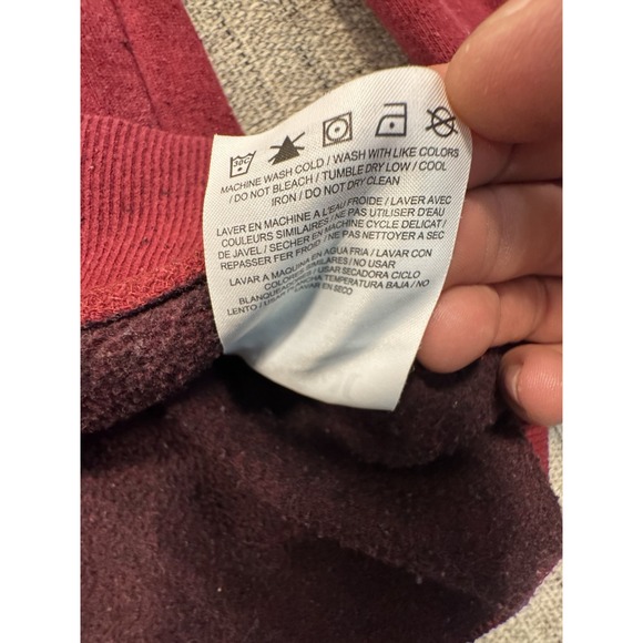 HURLEY‎ OAO Nubby Crew Neck Sweatshirt size Medium Red 04526-00 Measure In Pics - Picture 12 of 12